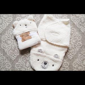 Chick Pea Baby Set Hooded Towel Swaddle Sleep Sack